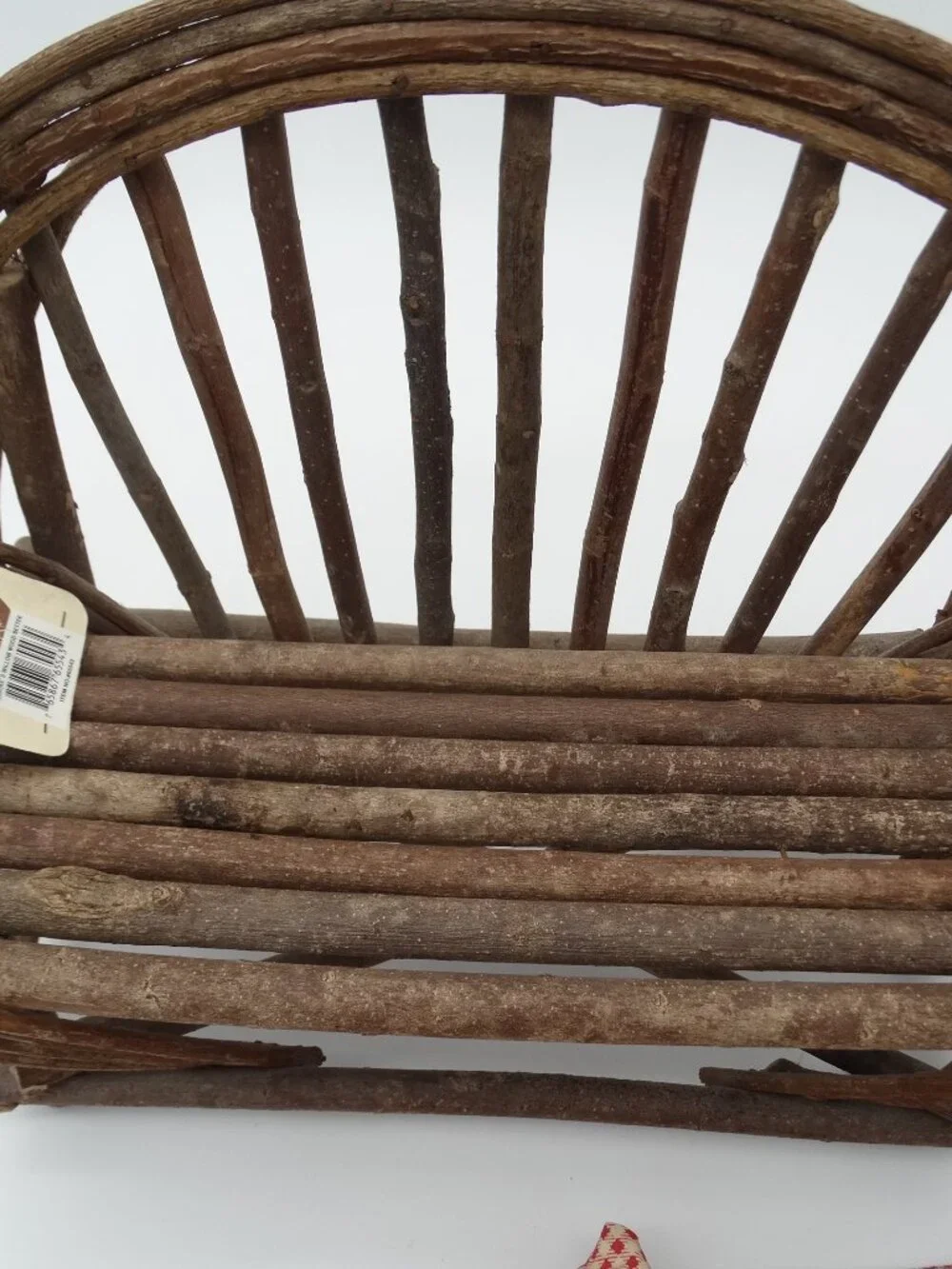Vintage Boyd's Bear Brook's Willow Wood Settee with Cushion Doll  Chair Bench